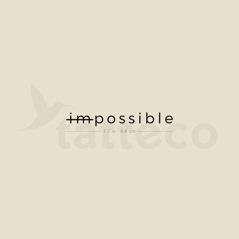 Im Possible Temporary Tattoo - Set of 3