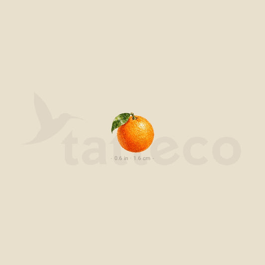 Watercolor Orange Temporary Tattoo - Set of 3