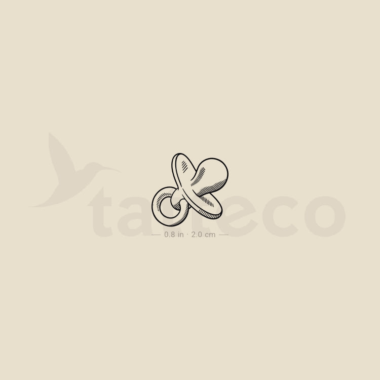 Baby Pacifier Temporary Tattoo - Set of 3