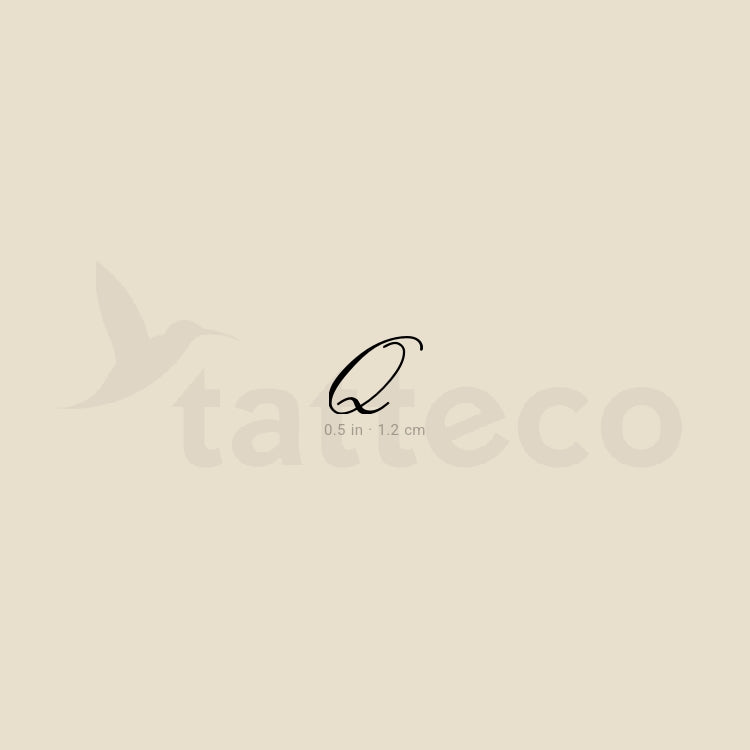 Q Script Temporary Tattoo - Set of 3