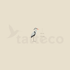 Heron Temporary Tattoo - Set of 3