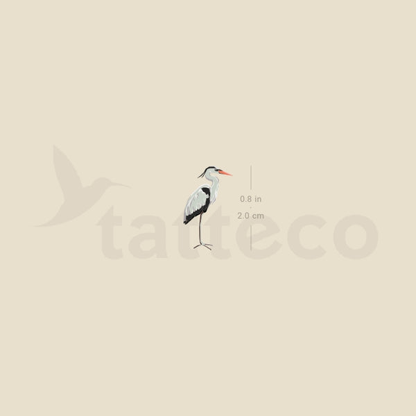 Heron Temporary Tattoo - Set of 3