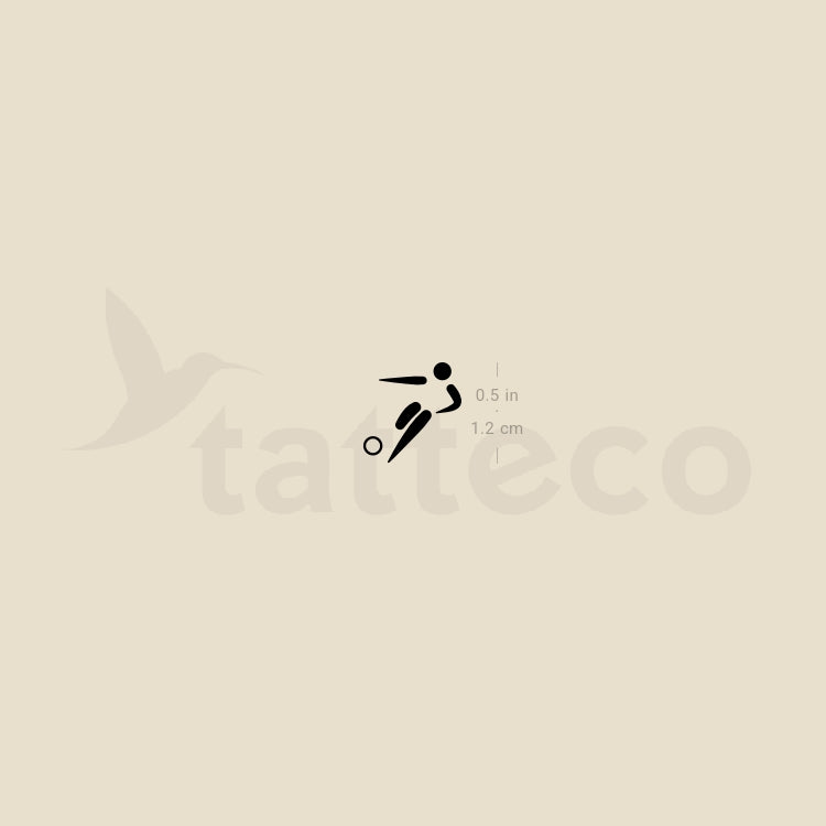 Football Symbol Temporary Tattoo - Set of 3