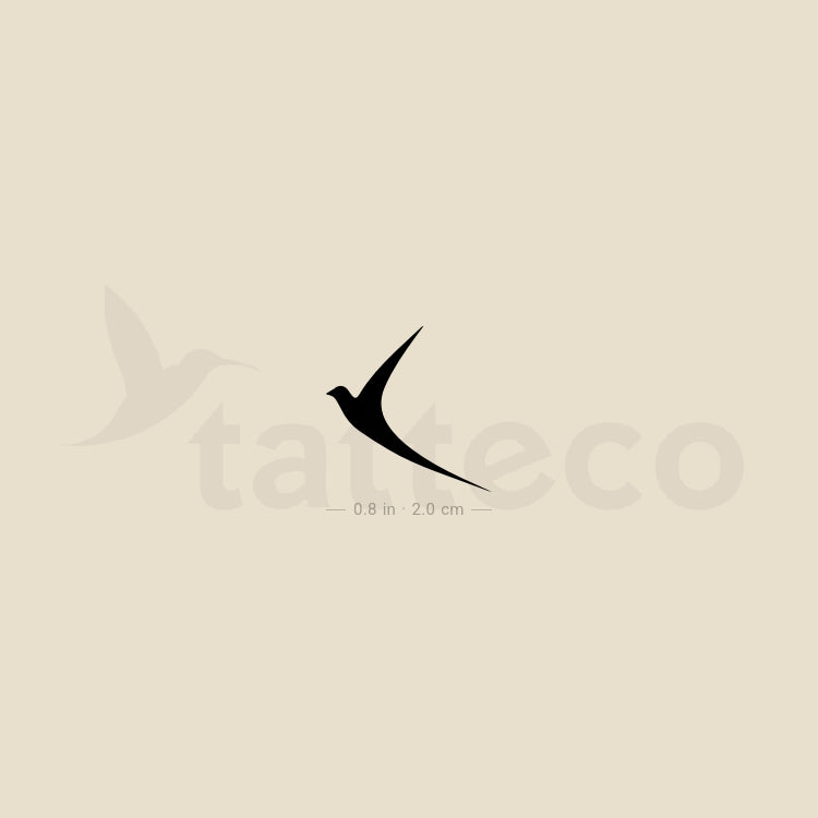 Tatuaje temporal de pájaro negro - Juego de 3