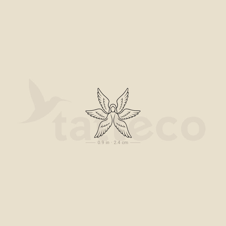 Six Winged Seraphim Temporary Tattoo - Set of 3
