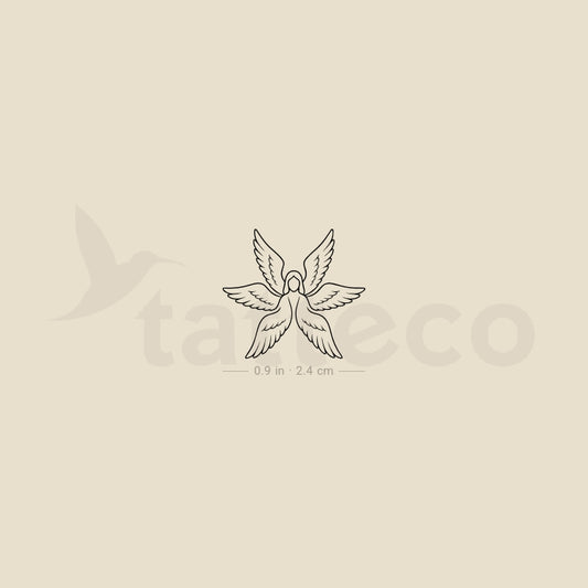 Six Winged Seraphim Temporary Tattoo - Set of 3