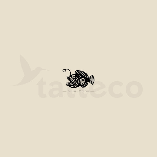 Anglerfish Temporary Tattoo - Set of 3