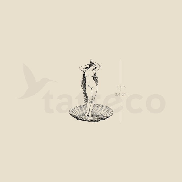 Venus By Bouguereau Temporary Tattoo - Set of 3