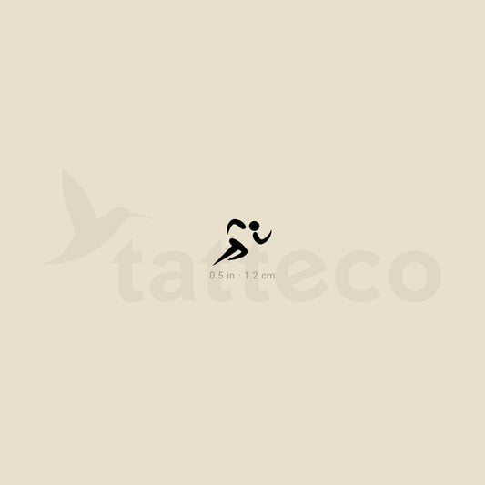 Running Symbol Temporary Tattoo - Set of 3