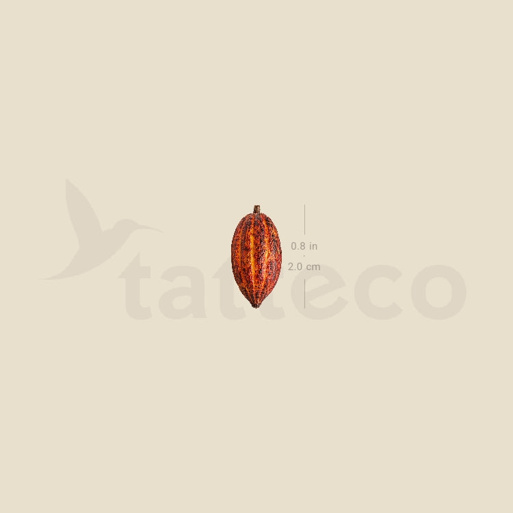 Cocoa Pod Temporary Tattoo - Set of 3