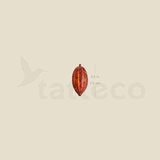 Cocoa Pod Temporary Tattoo - Set of 3