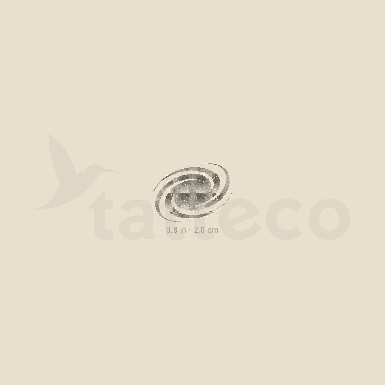 Galaxy Spiral Temporary Tattoo - Set of 3