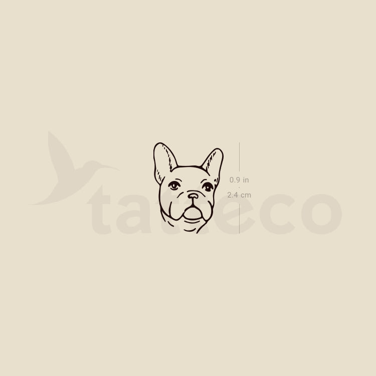 French Bulldog Temporary Tattoo - Set of 3