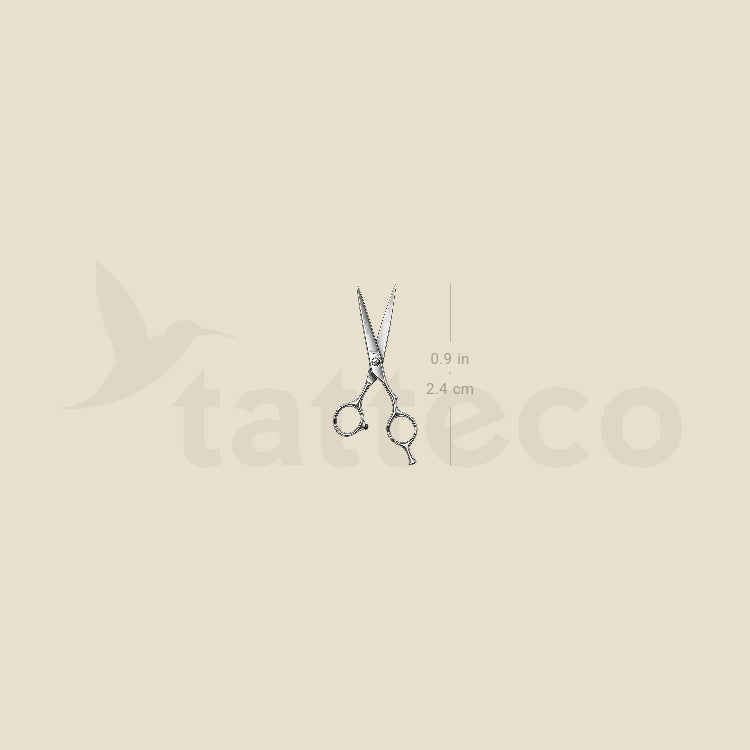 Hairdressing Scissors Temporary Tattoo - Set of 3