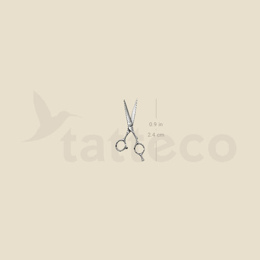 Hairdressing Scissors Temporary Tattoo - Set of 3