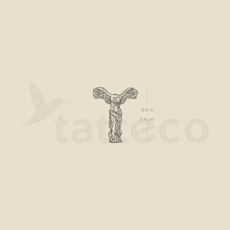 Small Winged Victory Of Samothrace Temporary Tattoo - Set of 3
