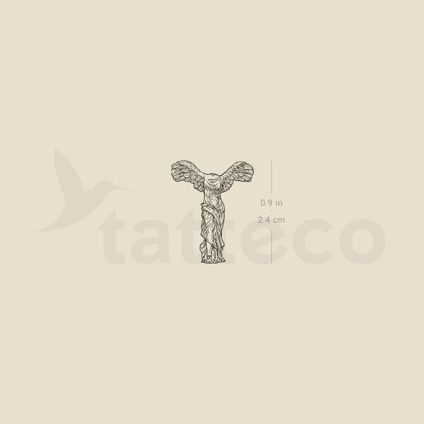 Small Winged Victory Of Samothrace Temporary Tattoo - Set of 3