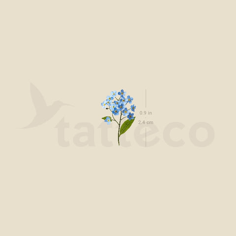 Small Forget-me-not Temporary Tattoo - Set of 3