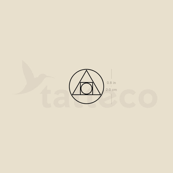Philosopher's Stone Symbol Temporary Tattoo - Set of 3
