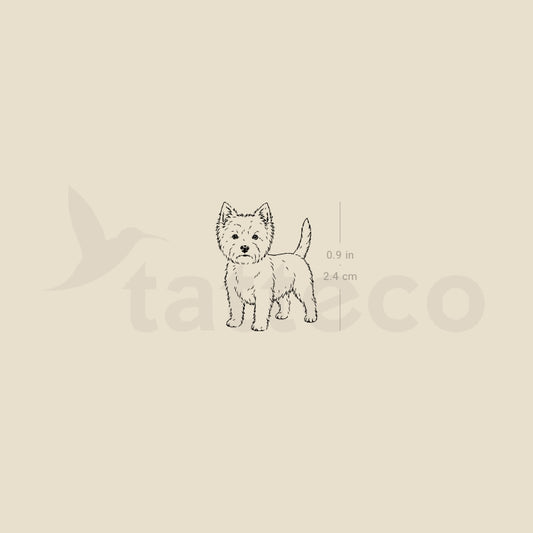 West Highland White Terrier Temporary Tattoo - Set of 3