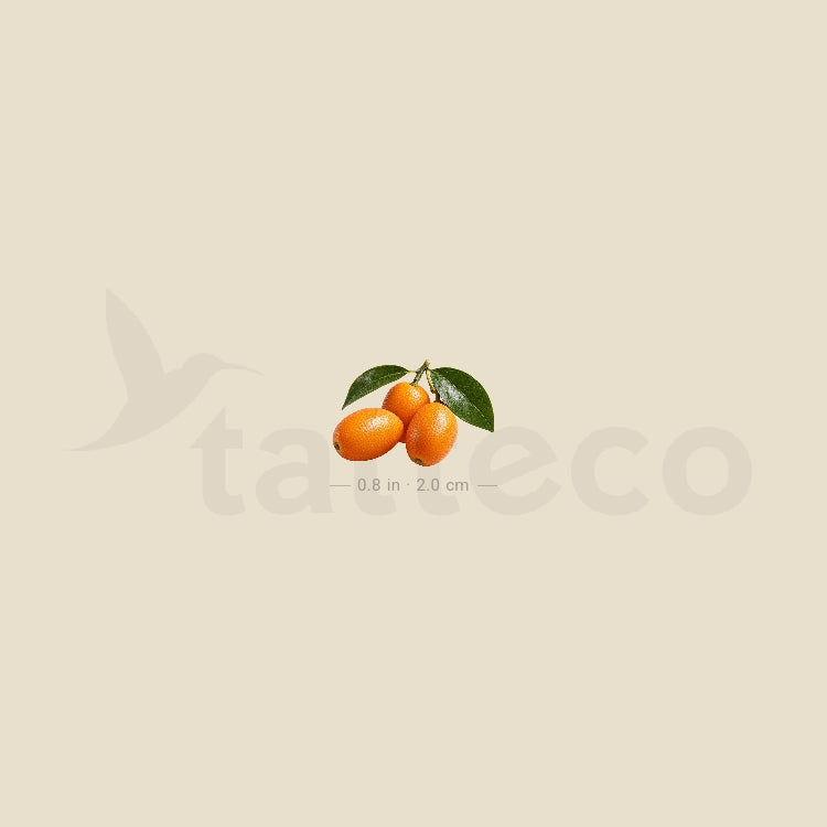 Kumquat Temporary Tattoo - Set of 3