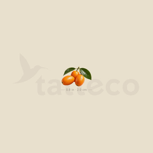 Kumquat Temporary Tattoo - Set of 3