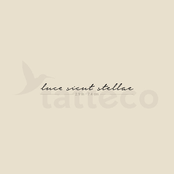Luce Sicut Stellae Temporary Tattoo - Set of 3
