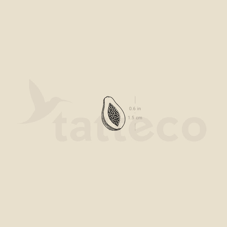 Little Papaya Temporary Tattoo - Set of 3
