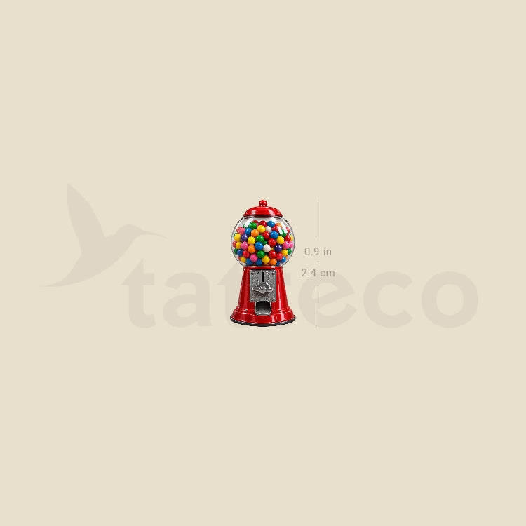 Gumball Machine Temporary Tattoo - Set of 3