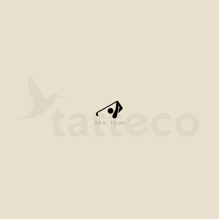 Golf Symbol Temporary Tattoo - Set of 3