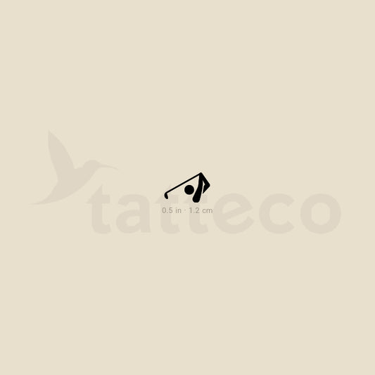 Golf Symbol Temporary Tattoo - Set of 3