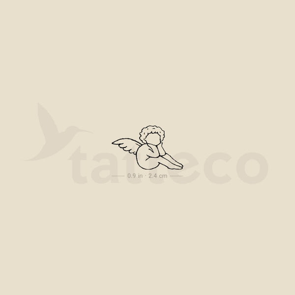 Faceless Cherub Temporary Tattoo - Set of 3