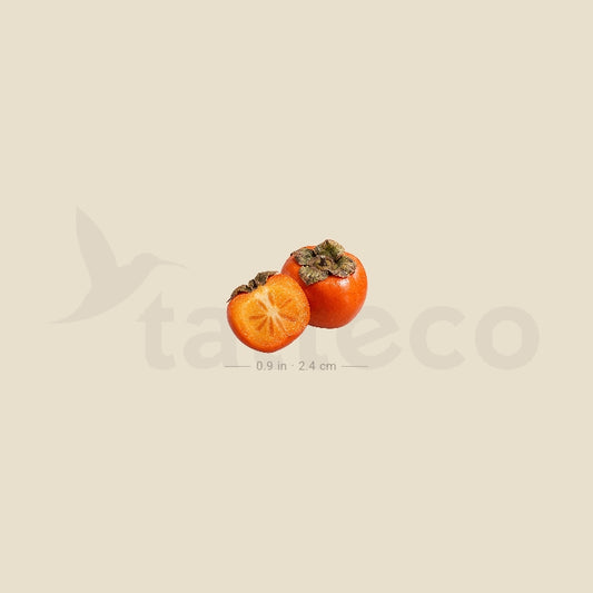 Persimmon Temporary Tattoo - Set of 3