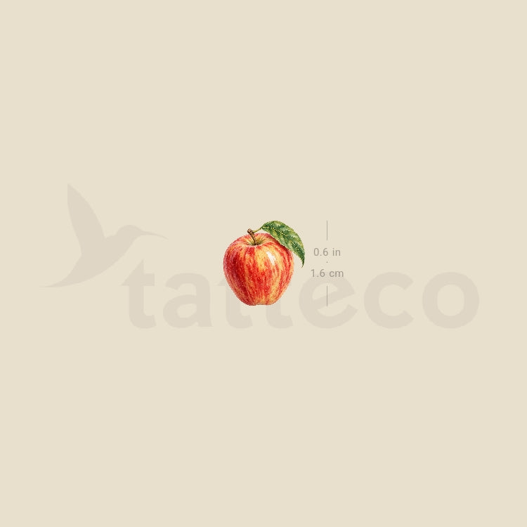 Gala Apple Temporary Tattoo - Set of 3