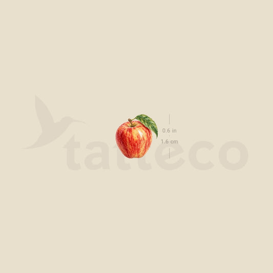 Gala Apple Temporary Tattoo - Set of 3