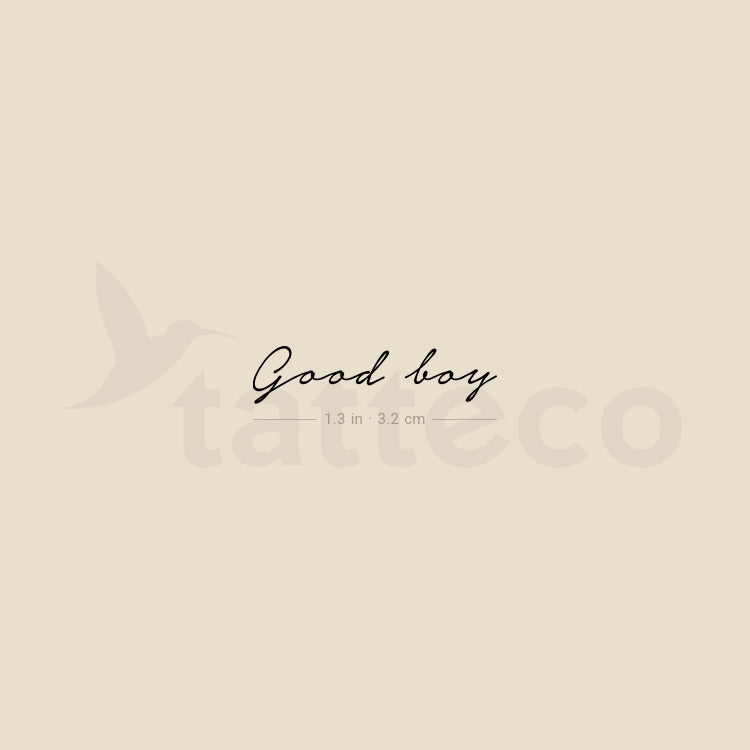 Tatuaje temporal de buen chico - Juego de 3