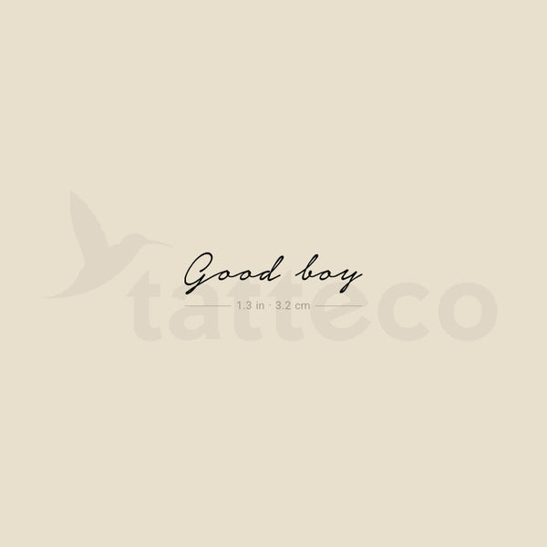 Good Boy Temporary Tattoo - Set of 3