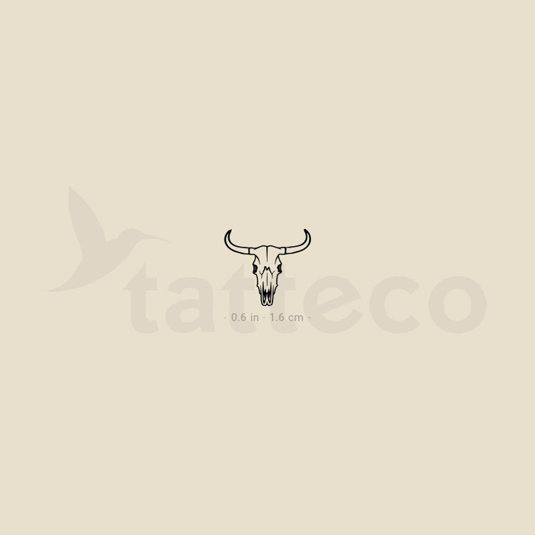 Tatuaje temporal de calavera de vaca (juego de 3)