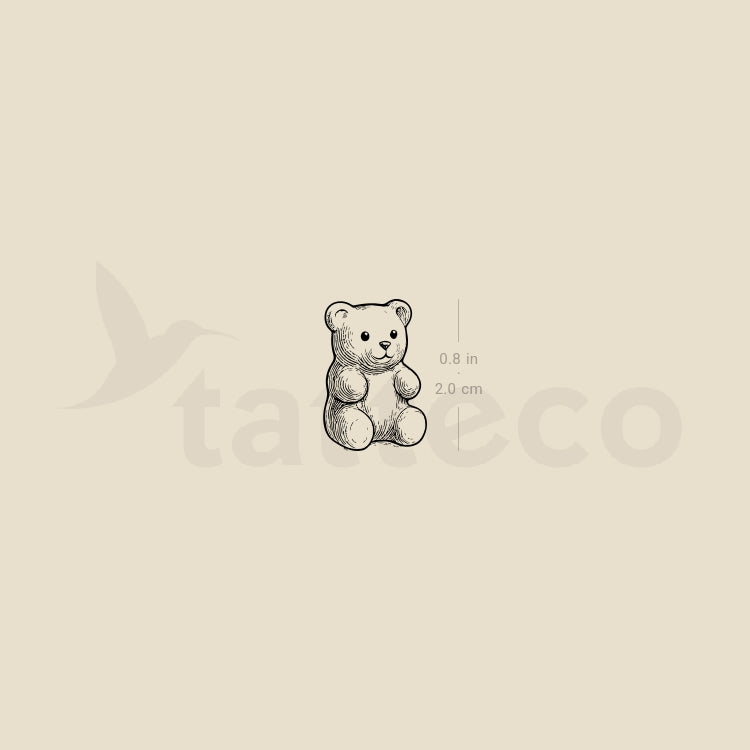 Gummy Bear Temporary Tattoo - Set of 3