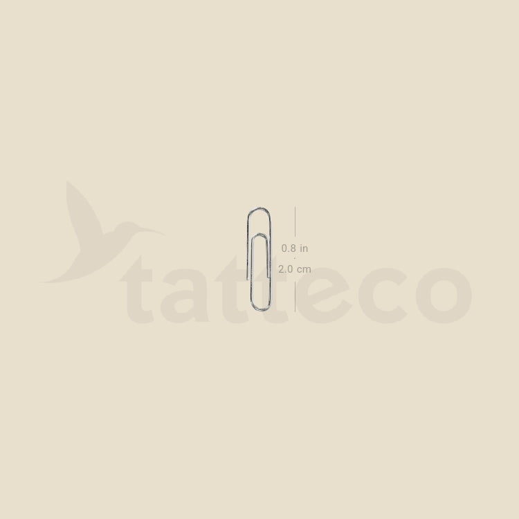 Realistic Paper Clip Temporary Tattoo - Set of 3