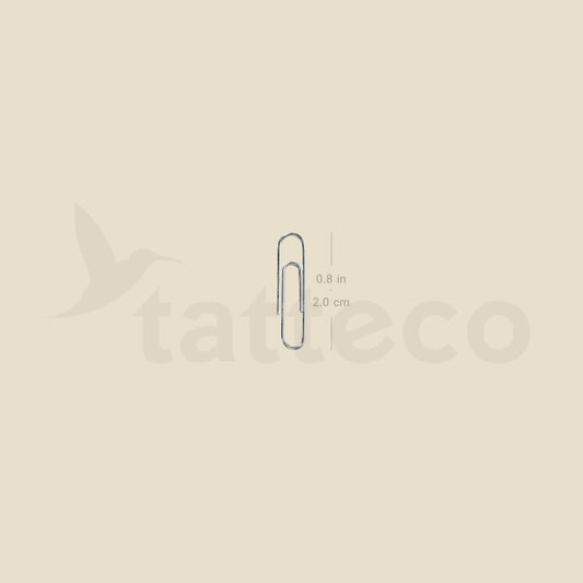 Realistic Paper Clip Temporary Tattoo - Set of 3