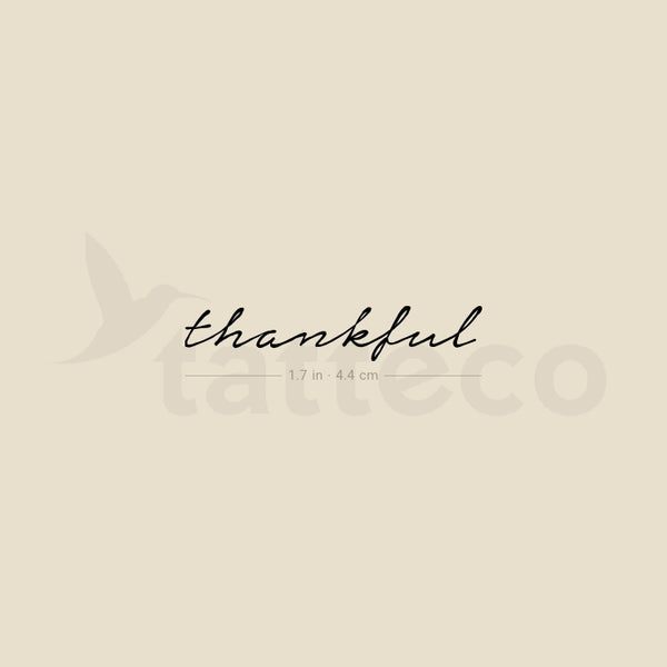 Thankful Temporary Tattoo - Set of 3