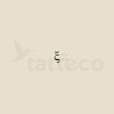 Xi ξ Temporary Tattoo - Set of 3