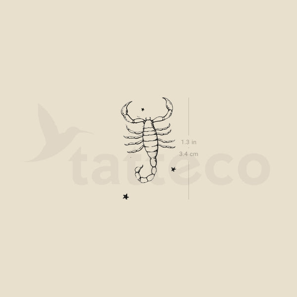 Scorpion By Stefano Mazza Temporary Tattoo - Set of 3