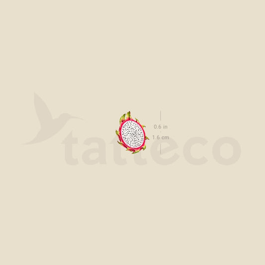 Dragon Fruit Slice Temporary Tattoo - Set of 3