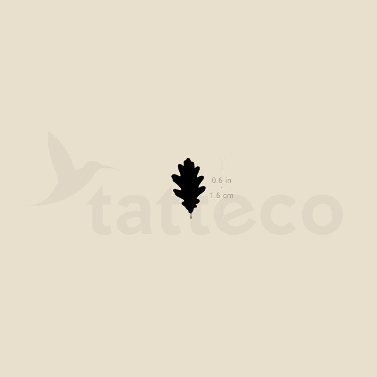 Tatuaje temporal de hoja de roble - Juego de 3