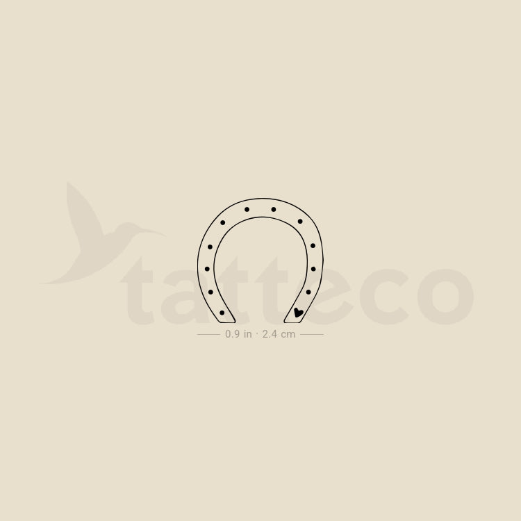 Horseshoe Heart Temporary Tattoo - Set of 3