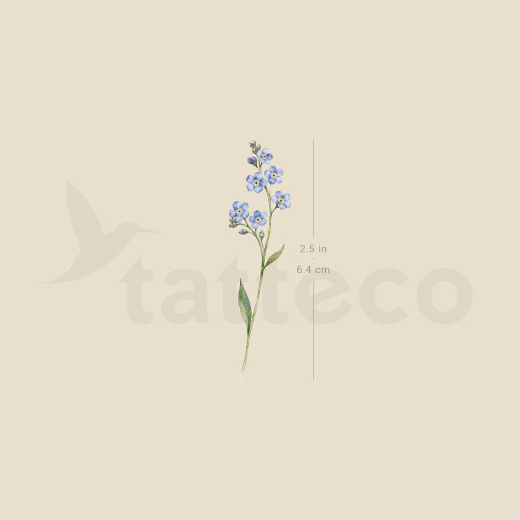 Dainty Forget-me-not Temporary Tattoo - Set of 3