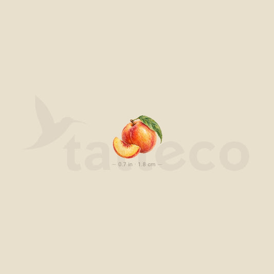 Watercolor Peach Temporary Tattoo - Set of 3