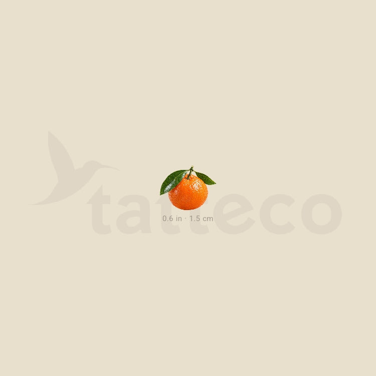 Tangerine Temporary Tattoo - Set of 3